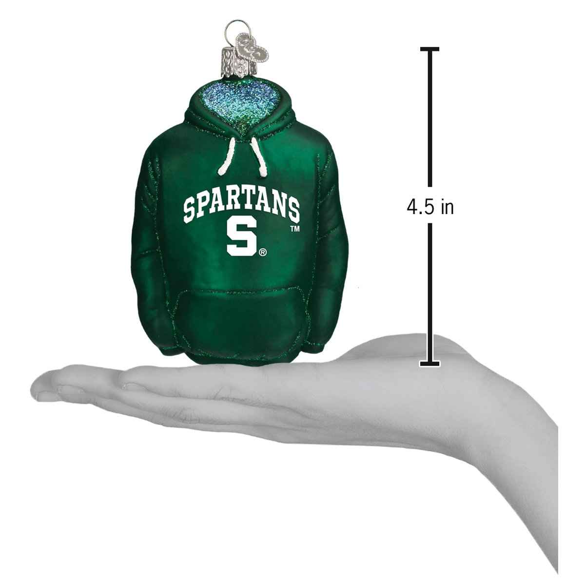 Old World Christmas Michigan State Hoodie - hand-blown glass Christmas tree ornament (view 4)