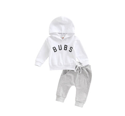 Boys' Letter Printed Hoodie Trousers Suit - Cindi Book