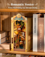 ROBOTIME Rolife DIY Book Nook Kit Bookend Stand Bookshelf Insert Bookcase Miniature Doll House Light 3D Puzzles TGB01-09 - Cindi Book