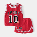 Children's Basketball Clothing Suits Baby Vest Suit Boys Sweatshirt Two-piece Summer Style Tide - Cindi Book