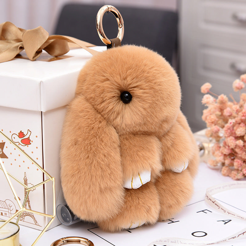 Fashionable Cotton Cute Rabbit Keychain Pendant - Cindi Book
