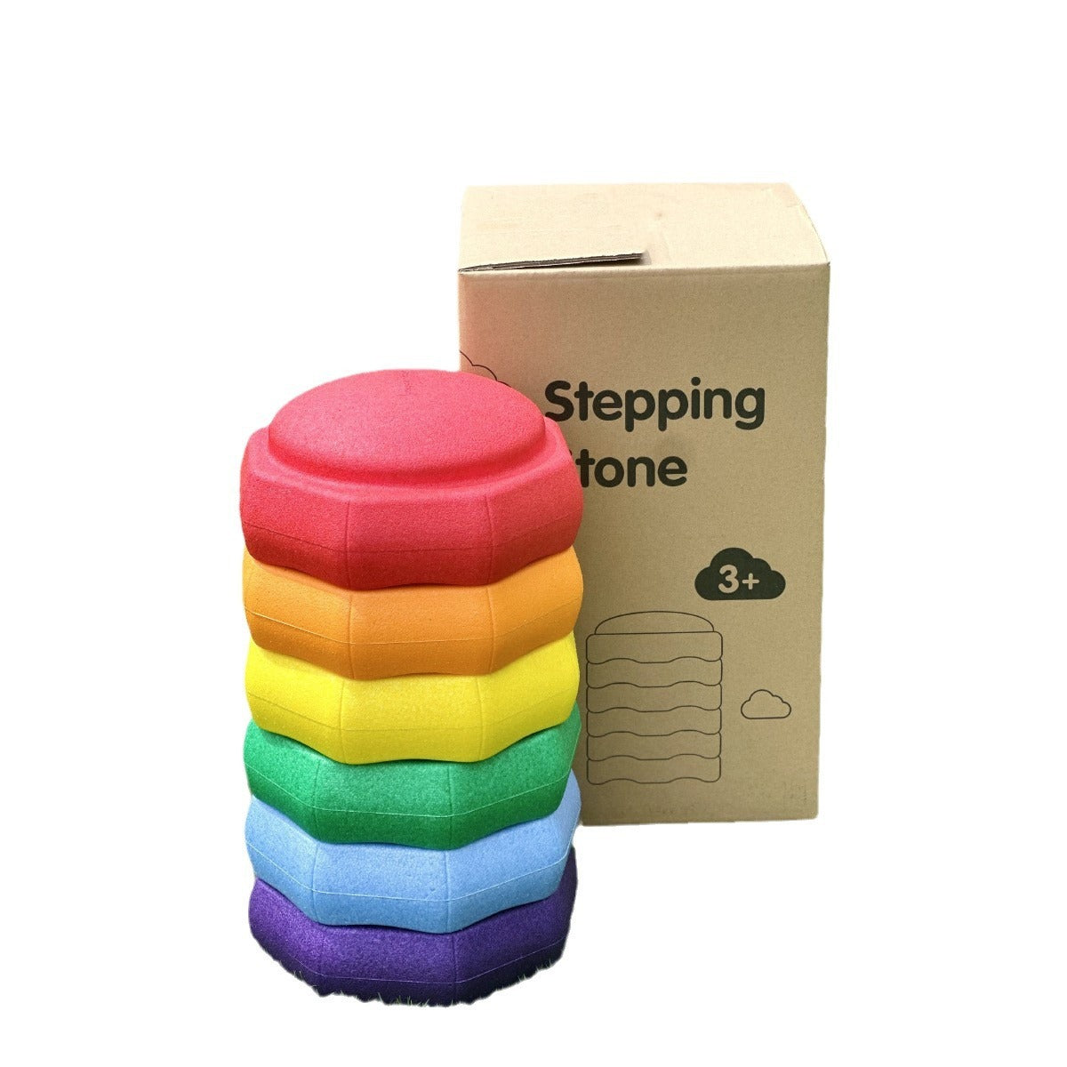 Rainbow River Crossing Stone Children's Balance Training Puzzle Toy - Cindi Book
