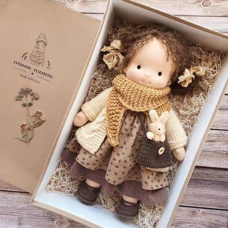Handmade Plush Doll Golden Curly Girl Finished Product - Cindi Book