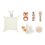 Infant Comfort Rattle Rabbit Bath Towel Gift Set - Cindi Book