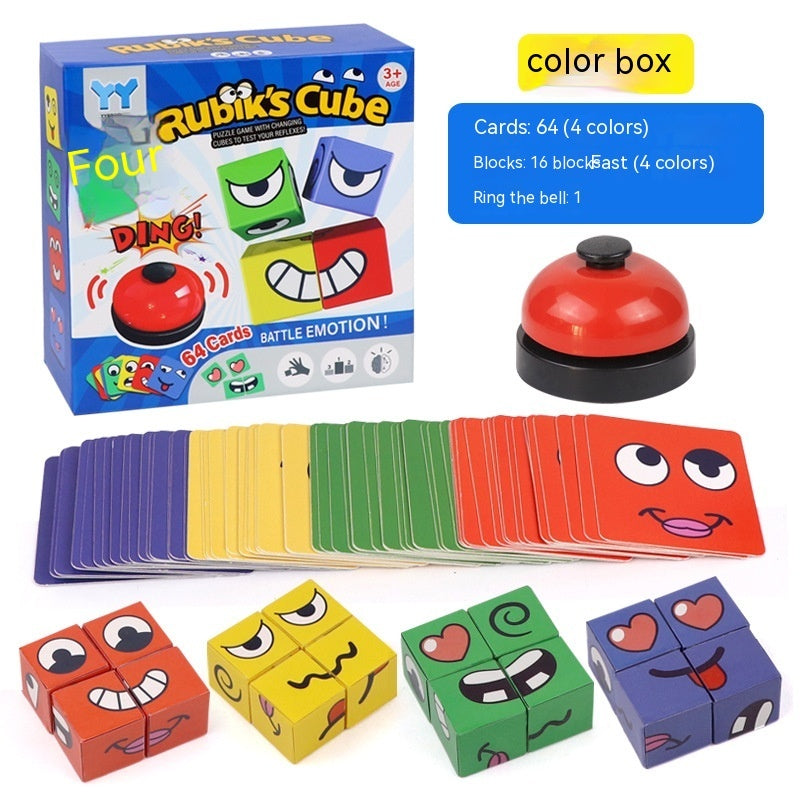 Face Changing Rubik's Cube Educational Toy Expression Building Blocks - Cindi Book