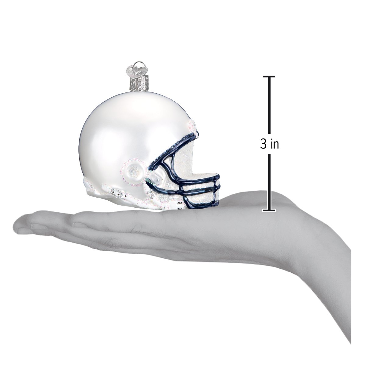 Old World Christmas Penn State Helmet Ornament - hand-blown glass Christmas tree ornament (view 4)