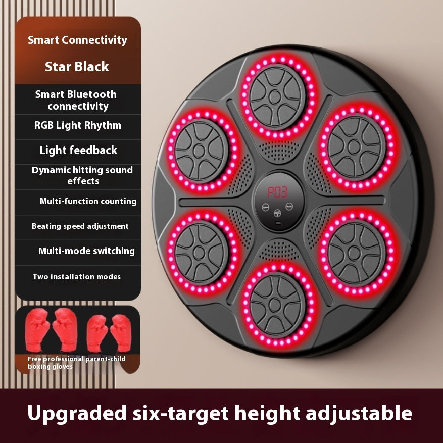 Music Boxing Machine Household With RGB Light Bluetooth-compatible Adults Mode Speed Adjustable For Indoor Kickboxing Karate Fitness Home - Cindi Book
