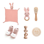 Infant Comfort Rattle Rabbit Bath Towel Gift Set - Cindi Book