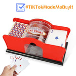 Poker Card Hand Shuffler Easy Hand Cranked Casino Card Shuffling Machine For Blackjack Poker Texas - Cindi Book