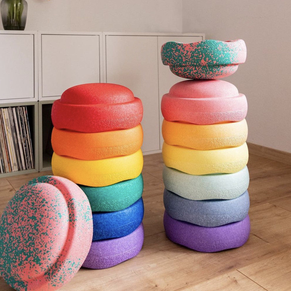 Round Rainbow Stepping Stone Sensory Toy - Cindi Book