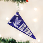 Old World Christmas Air Force Pennant Ornament - hand-blown glass Christmas tree ornament