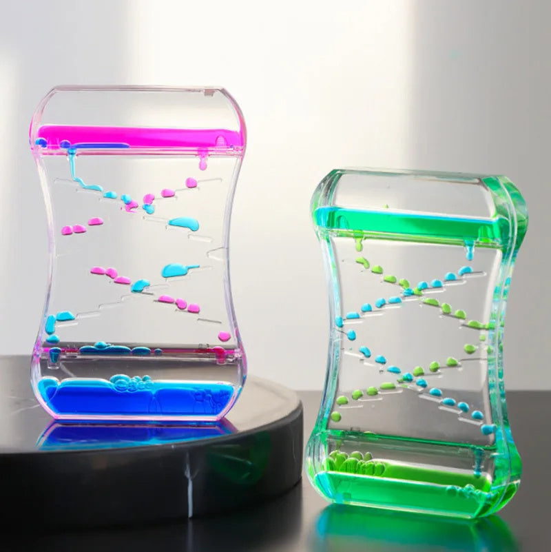 Creative Cruise Fluid Liquid Hourglass Quicksand Timer 2024 Ins Living Room Office Ornaments Desk Table Decorations Home Decor - Cindi Book