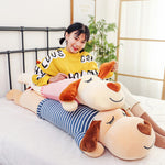 Soft Striped Puffy Dog Pillow Down Cotton Doggy Doll - Cindi Book