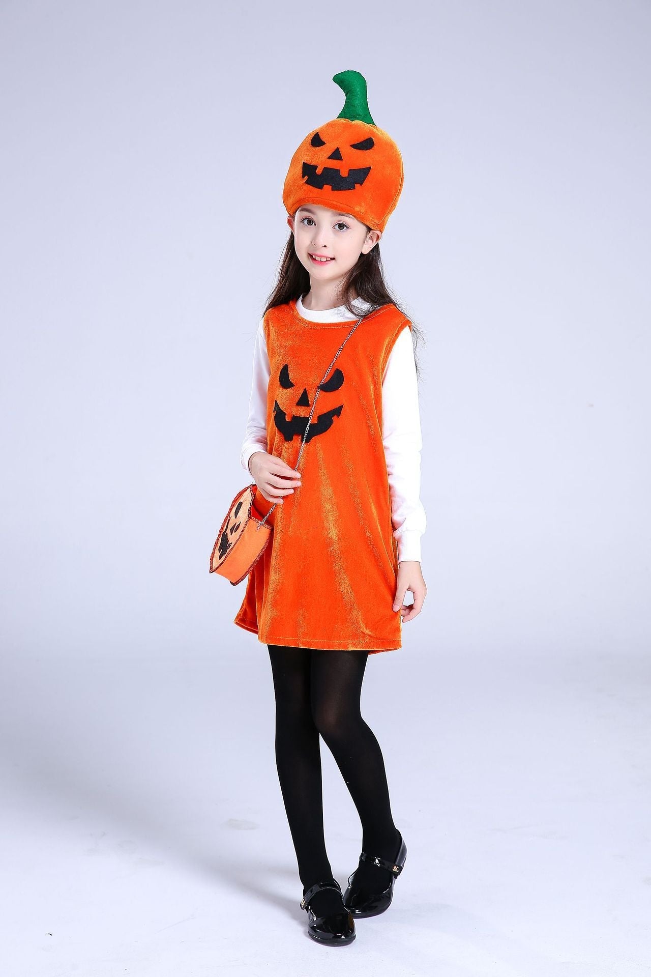 Children's Halloween costume girls pumpkin costume - Cindi Book
