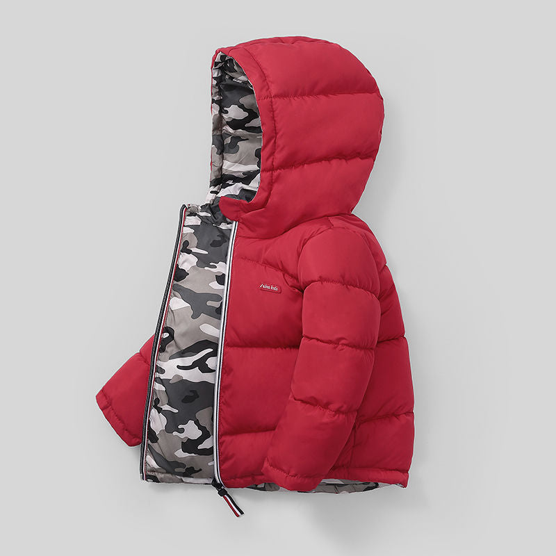 Middle And Small Children Wear Double-sided Padded Winter Jackets - Cindi Book