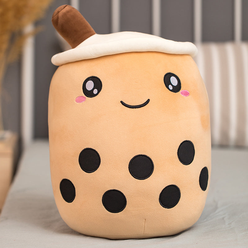 Unique Soft Teddy Plush Boba Milk Tea Plushie Toy Stuffed Fruit Shape Taste Milk Tea Hug Pillow Balls Boba Tea Cup Cushion Kids - Cindi Book