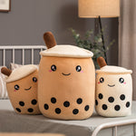 Unique Soft Teddy Plush Boba Milk Tea Plushie Toy Stuffed Fruit Shape Taste Milk Tea Hug Pillow Balls Boba Tea Cup Cushion Kids - Cindi Book