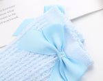 Baby Infants Kids Toddlers Girls Boys Knee High Socks Tights Leg Warmer Ribbon Bow Solid Cotton Stretch Cute Lovely - Cindi Book