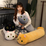 Large Size Cartoon Cat Plush Toys Stuffed Cloth Doll Long Animal Pillow Cushion - Cindi Book