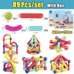 Big Size DIY Magnetic Construction Set Early Learning Constructor Variety Magnetic Rod Building Blocks For Children Toys Gift - Cindi Book