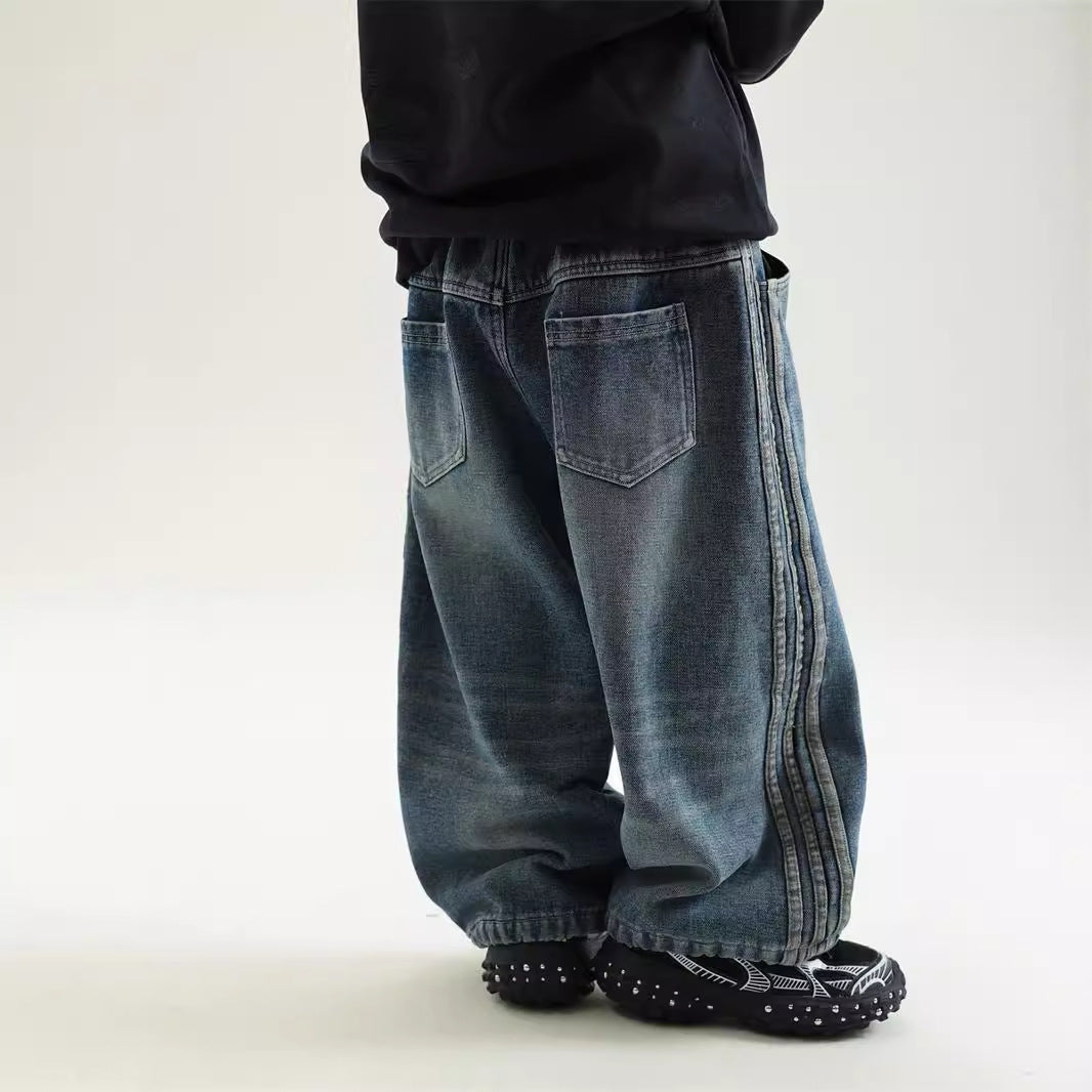 Winter Boys' New Fleece-lined Warm And Loose Jeans - Cindi Book