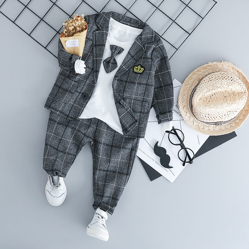 British small suit children's suit gentleman three-piece suit - Cindi Book