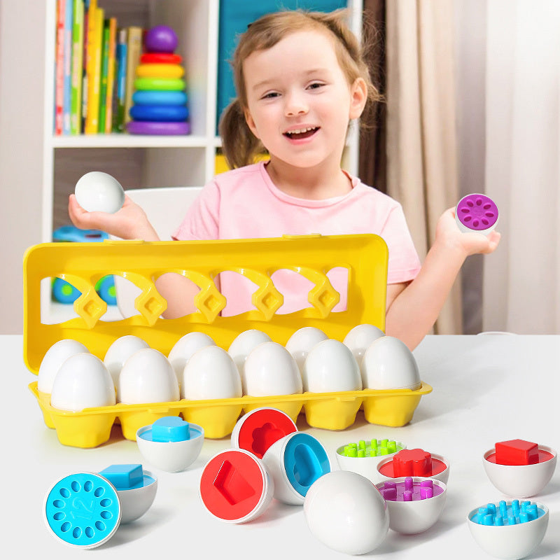 Baby Learning Educational Toy Smart Egg Toy Games Shape Matching Sorters Toys Montessori Eggs Toys For Kids Children - Cindi Book