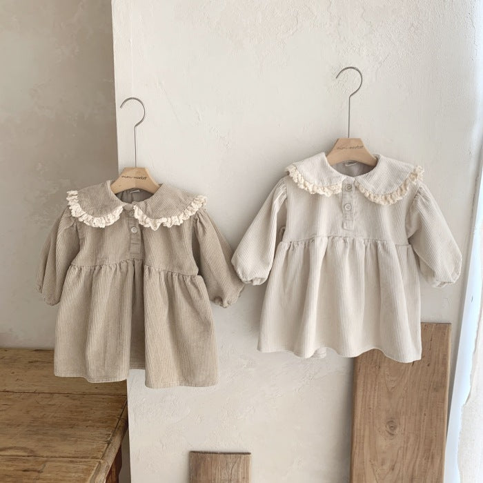 Girls Baby Lace Doll Collar Dress
