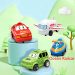 Children Puzzle Electric Railroad Speeder DIY Assembly Electric Car Automatic Rail City Scene Construction Education Toy Gift - Cindi Book
