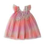 Rainbow Wings Mesh Girl Dress - Cindi Book