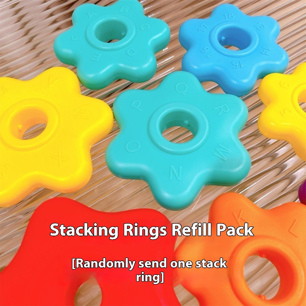 Rainbow Rotary Table Jenga Toy - Cindi Book
