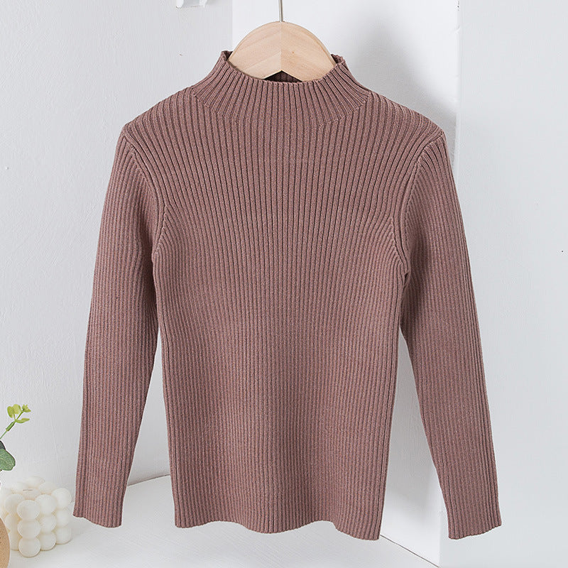 Children's Mock Neck Sweater Knitwear Top - Cindi Book