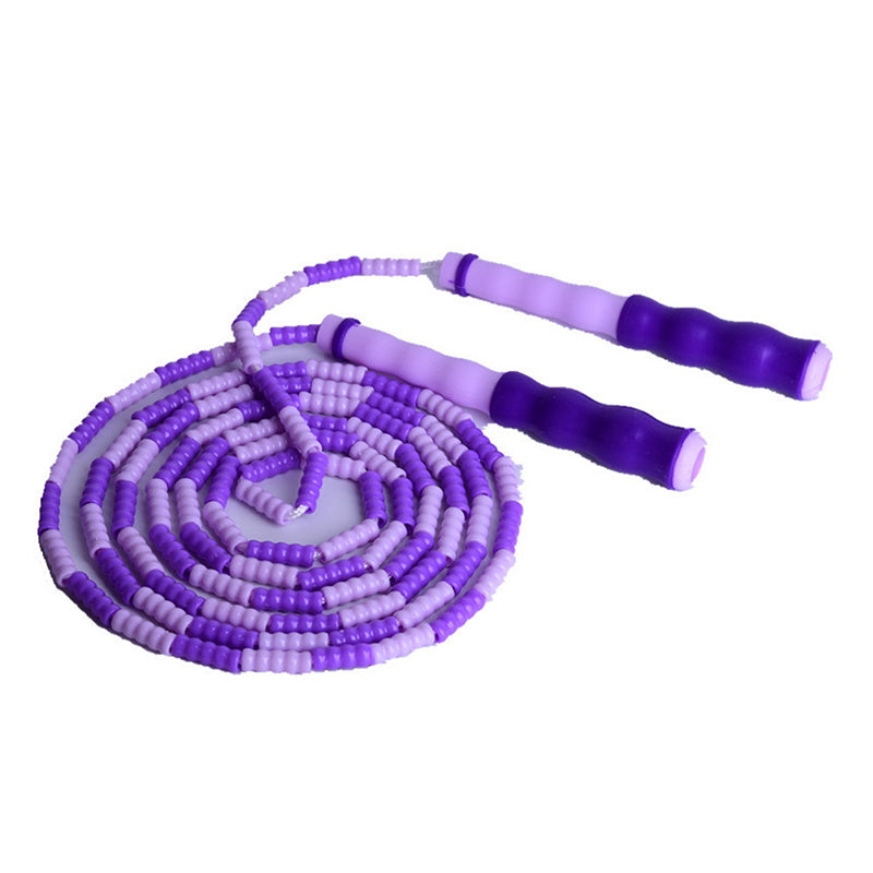 Children's Rope Skipping with Bamboo Knots and Soft Beads