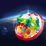 100 Step 3D puzzle Ball Magic Intellect Ball Labyrinth Sphere Globe Toys Challenging Barriers Game Brain Tester Balance Training - Cindi Book