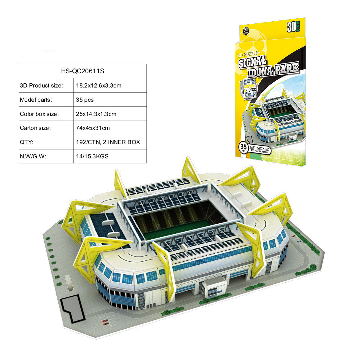 3D Puzzle Football Field Model - Cindi Book