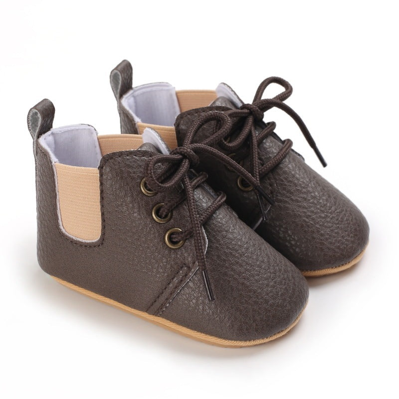 Spring And Autumn Baby Soft Bottom High-top Casual Toddler Shoes For 0-1 Years Old - Cindi Book