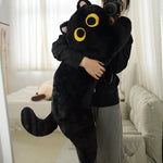 Plush Black Cat Throw Pillow - Cindi Book