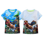 Children And Teens Dinosaur World Cartoon Boy T-shirt Short Sleeve - Cindi Book