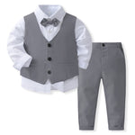 Banquet Party Gentleman Bow Tie Vest Dress Boys' Three-piece Suit - Cindi Book