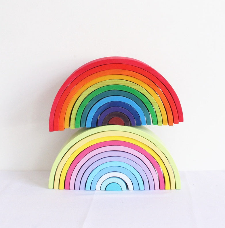 Jigsaw Puzzle Large 12-piece Arch Bridge Rainbow Building Blocks Early Childhood Education Toys - Cindi Book