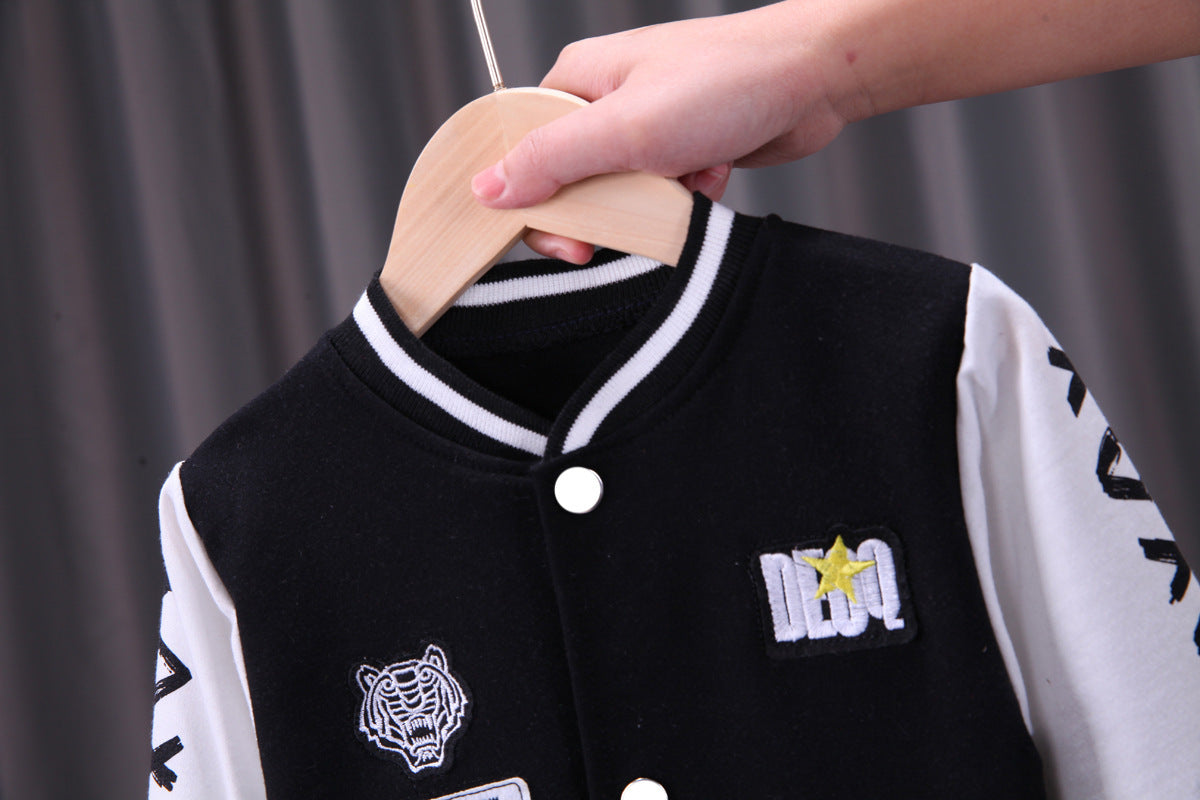 Boys Baseball Jacket Korean Two-piece Set - Cindi Book