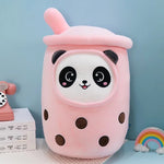 Fruit Milky Tea Cup Pillow Plush Toy Leather Phone Case - Cindi Book
