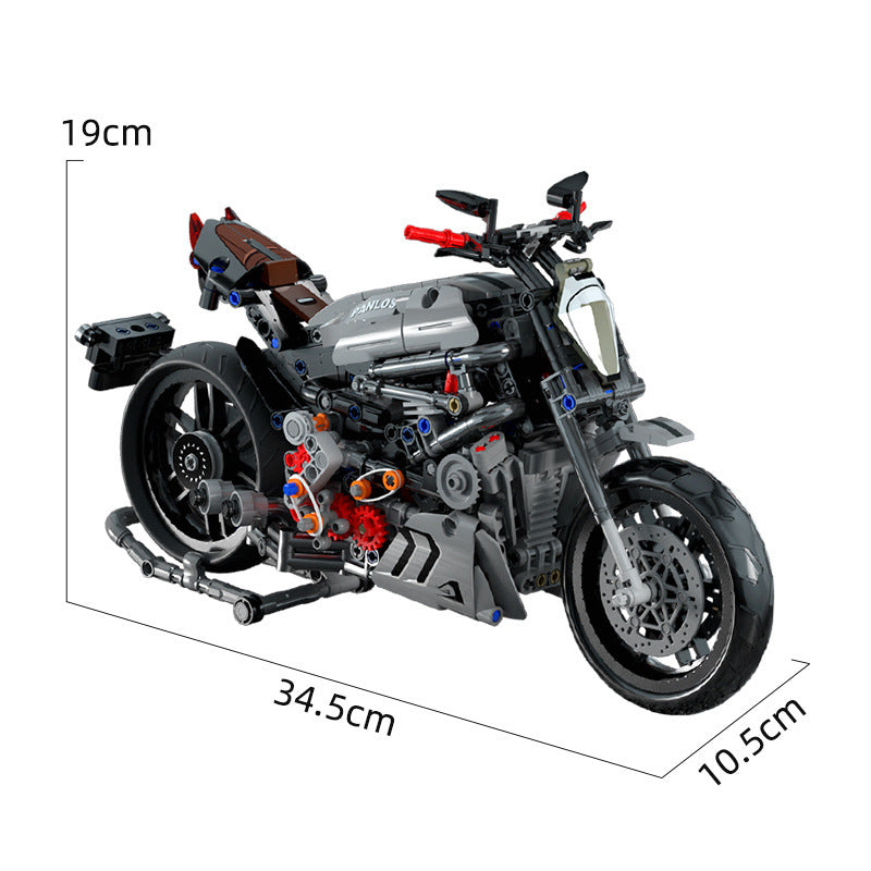 Tabletop Decoration Assembly Building Blocks Model Boy Toy Motorcycle - Cindi Book