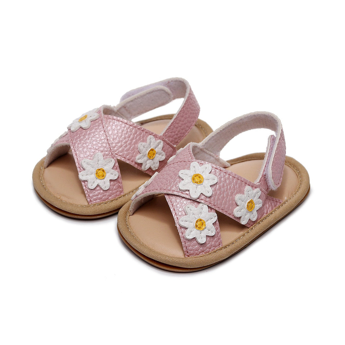 Girls' Sandals With Cross Strap Floral - Cindi Book
