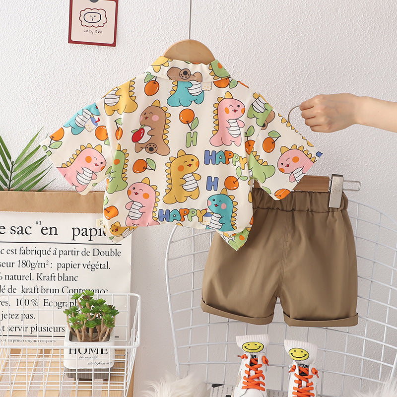 Summer Short Sleeve Shirt Suit - Cindi Book