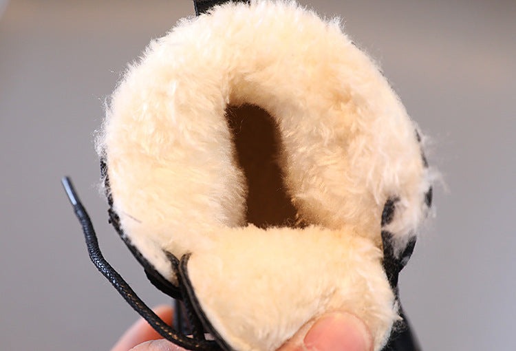Children's Boots Martin Boys Leather Low-Cotton Cotton Girls Baby - Cindi Book