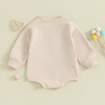 Infant Toddler Long Sleeve Alphabet Embroidery Romper - Cindi Book