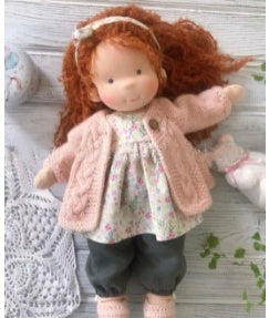 Handmade Plush Doll Golden Curly Girl Finished Product - Cindi Book