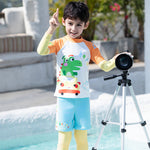 Boy Cartoon Split Long-sleeved Long Trousers Quick-drying Swimwear - Cindi Book