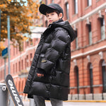 Down Jacket Boy's Long Overfashionable Knee Western Style - Cindi Book